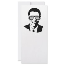 Barack Obama Sunglasses Stripes rack cards by obamashirts Barack Obama Sunglasses Stripes rack cards