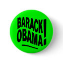 Barack Obama Swirly Lime Green Button by irregulargoods Barack Obama Swirly Lime Green Button