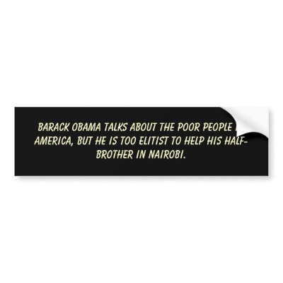 Barack Obama talks about the poor people in Ame... Bumper Sticker by jenniekurono