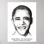 Barack Obama - Ten Commandments Posters