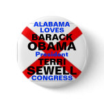 Barack Obama Terri Sewell 2012 Button