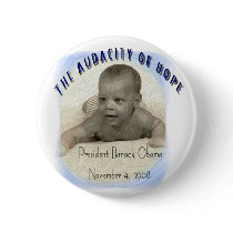BARACK OBAMA: THE AUDACITY OF HOPE ROUND buttons