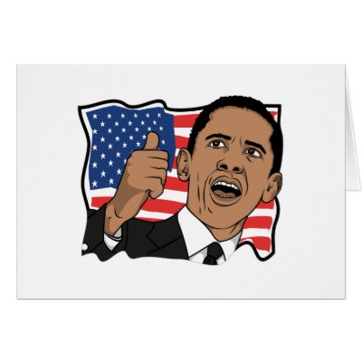 Barack Obama Thumbs Up Greeting Cards by BarackObamaGifts