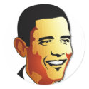 Barack Obama Vector Illustration stickers by spacedust Barack Obama Vector Illustration stickers