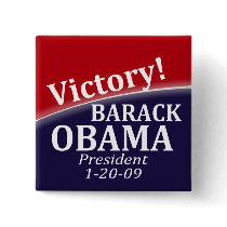 Barack Obama Victory Button