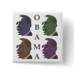 Barack Obama Washed Color Campaign Button