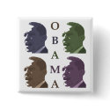 Barack Obama Washed Color Campaign Button