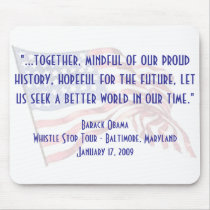 Barack Obama "Whistle Stop" Speech mousepads