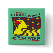 BARACK OBAMA WINS! - buttons
