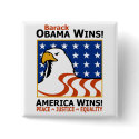 BARACK OBAMA WINS! buttons