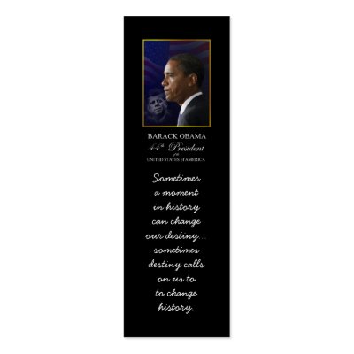 Barack Obama with JFK - Bookmarker Business Card by inauguration_2009