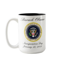 Barack Obama with John F Kennedy - Mug