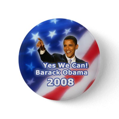Barack Obama Yes We Can Button by lusiton