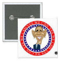 Barack Obama Yes We Can buttons