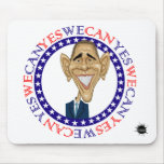 Barack Obama Yes We Can - Red and Blue Mouse Pads