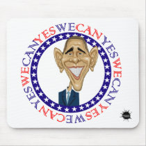 Barack Obama Yes We Can - Red and Blue mousepads by ScottNychay Barack Obama Yes We Can - Red and Blue mousepads