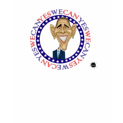 Barack Obama Yes We Can - Red and Blue T-shirt by ScottNychay