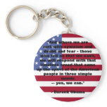 Barack Obama "Yes We Can Speech" Keychain