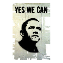 Barack Obama:YES WE CAN(Stencil) posters