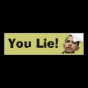 Barack Obama You Lie Bumper Sticker bumper stickers