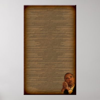 Barack Obama's Acceptance Speech Print by beverlytazangel