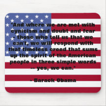 Barack Obama's "Yes We Can" Speech Mousepad