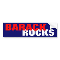 "BARACK ROCKS" Obama Bumper Sticker bumper stickers