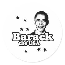 Barack the USA T-shirt Round Stickers