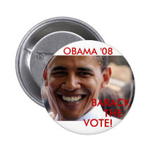 Barack The Vote '08 Pins