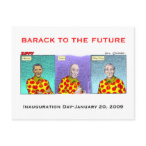 Barack to the future. postcards