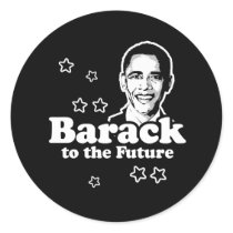 BARACK TO THE FUTURE stickers by Politicaltshirts BARACK TO THE FUTURE stickers