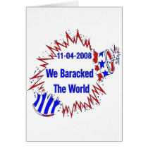 Baracked The World Greeting Cards