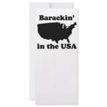 Barackin' in the USA T-shirt rack cards by obamashirts Barackin' in the USA T-shirt rack cards