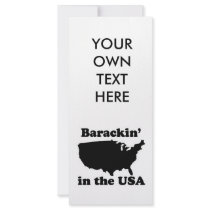 Barackin' in the USA T-shirt rack cards by obamashirts Barackin' in the USA T-shirt rack cards