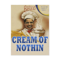 Barack's Cream of Nothin Postcard