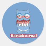 BARACKTURNAL ROUND STICKERS