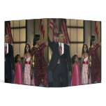 Barak Obama family wave at the last night of binders