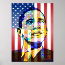 Barak Obama  Patriotic Poster