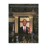 Barak Obama speaks at the last night of the Postcard