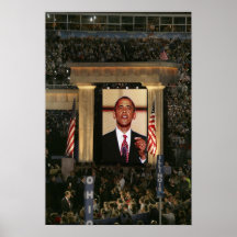 Barak Obama speaks at the last night of the Poster