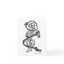 Barb Wire Skeleton Note Card