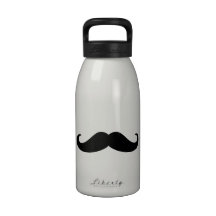 Barba del bigote botella de agua reutilizable