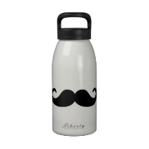 Barba del bigote botellas de agua reutilizables