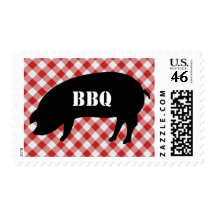Barbacoa a cuadros de la tela del cerdo Silo, rojo Sello