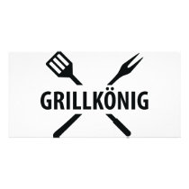 barbacue king icon photo cards