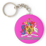 Barbadian Emblem Key Chain