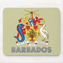 Barbadian Emblem Mouse Pads