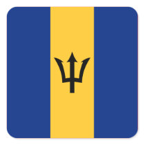 Barbadian Flag Square Sticker