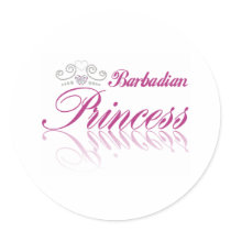 Barbadian Princess Sticker