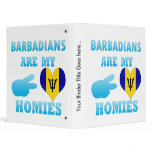 Barbadians are my Homies 3 Ring Binders
